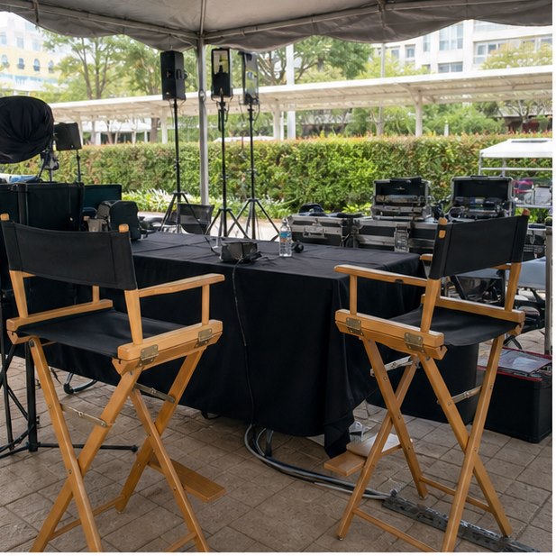 Director Chair Rental venue setup for Malaysia event furniture rental