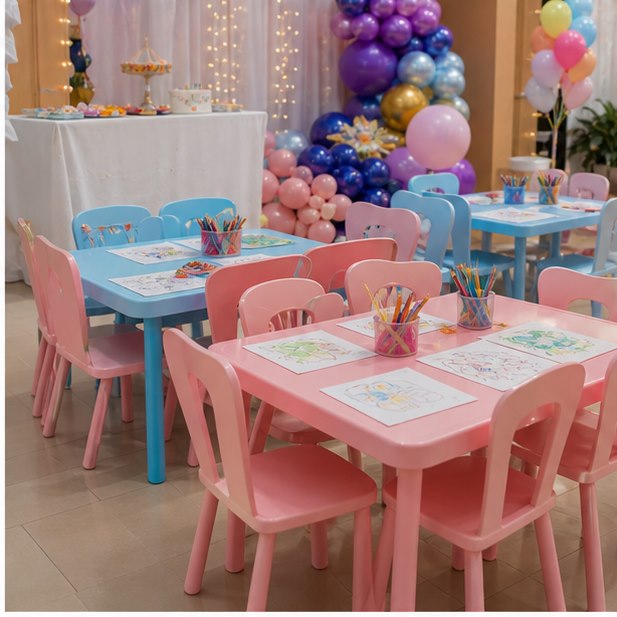 Kids Table Rental event setup for Malaysia event furniture rental