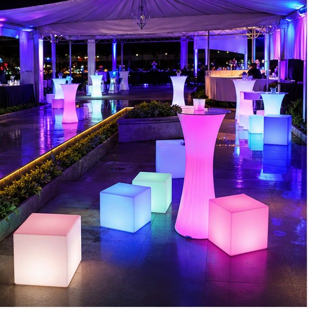 LED Furniture Rental venue setup for Malaysia event furniture rental