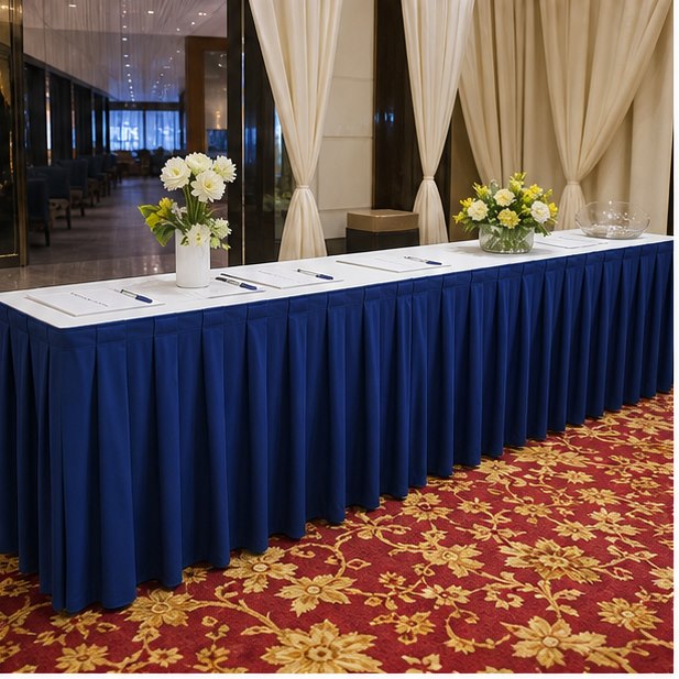 Table Cloth Rental venue setup for Malaysia event furniture rental
