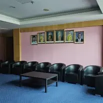 VIP lounge sofa and coffee table setup